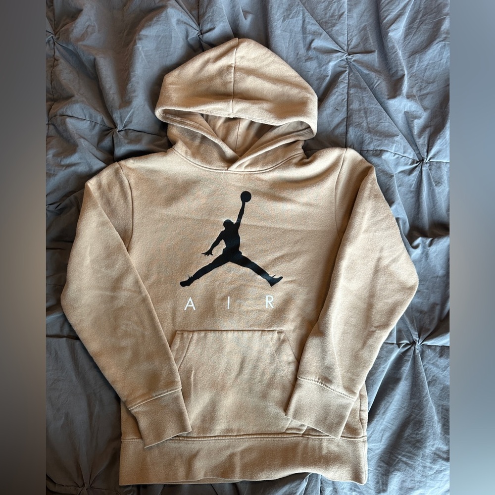Jordan Tan Boys Medium (10-12) Hoodie with Jordan Logo